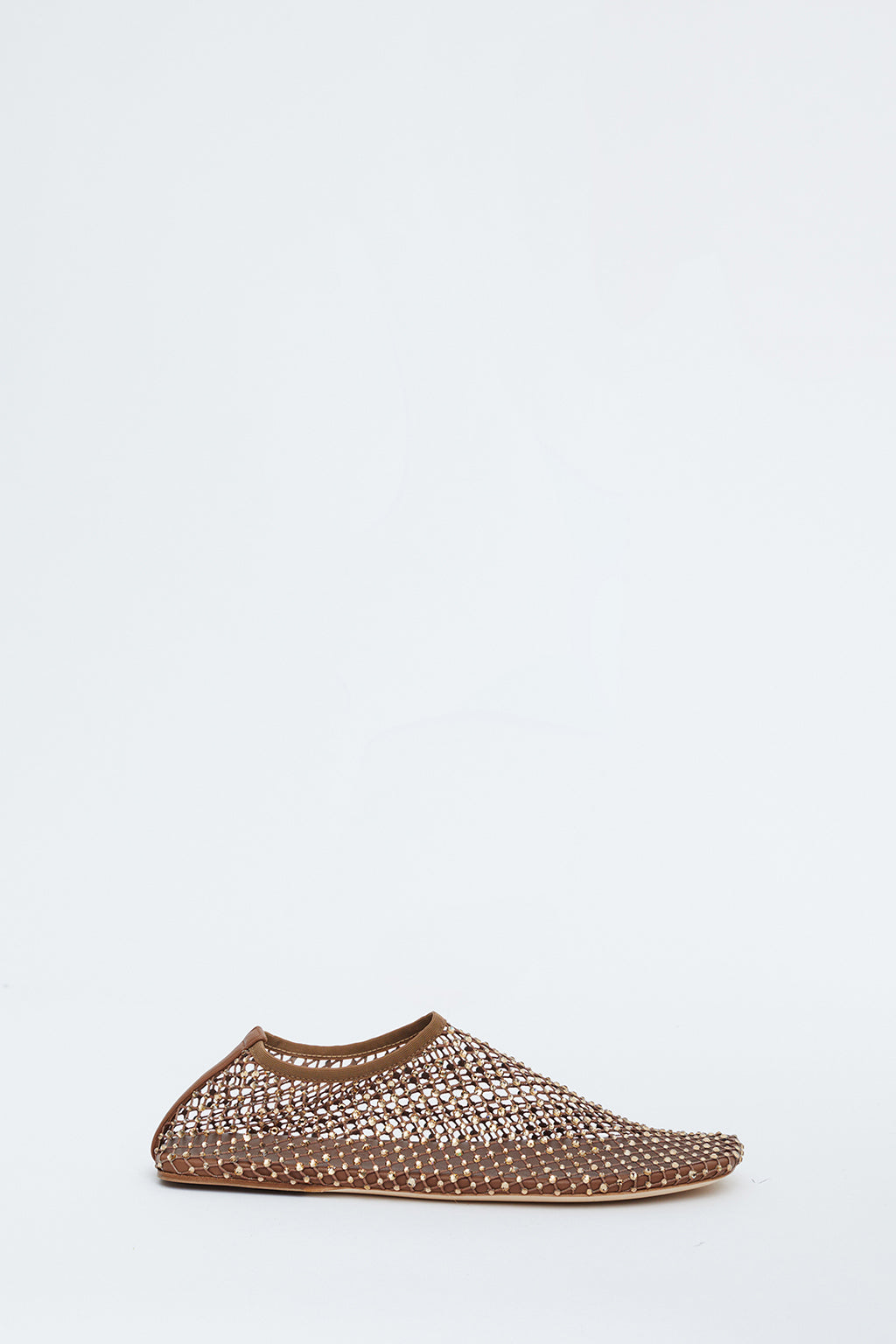 MINETTE CRYSTAL FLAT IN SEPIA