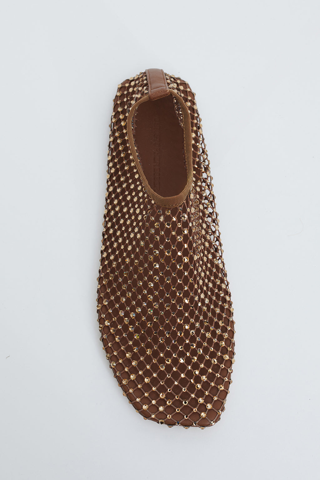 MINETTE CRYSTAL FLAT IN SEPIA