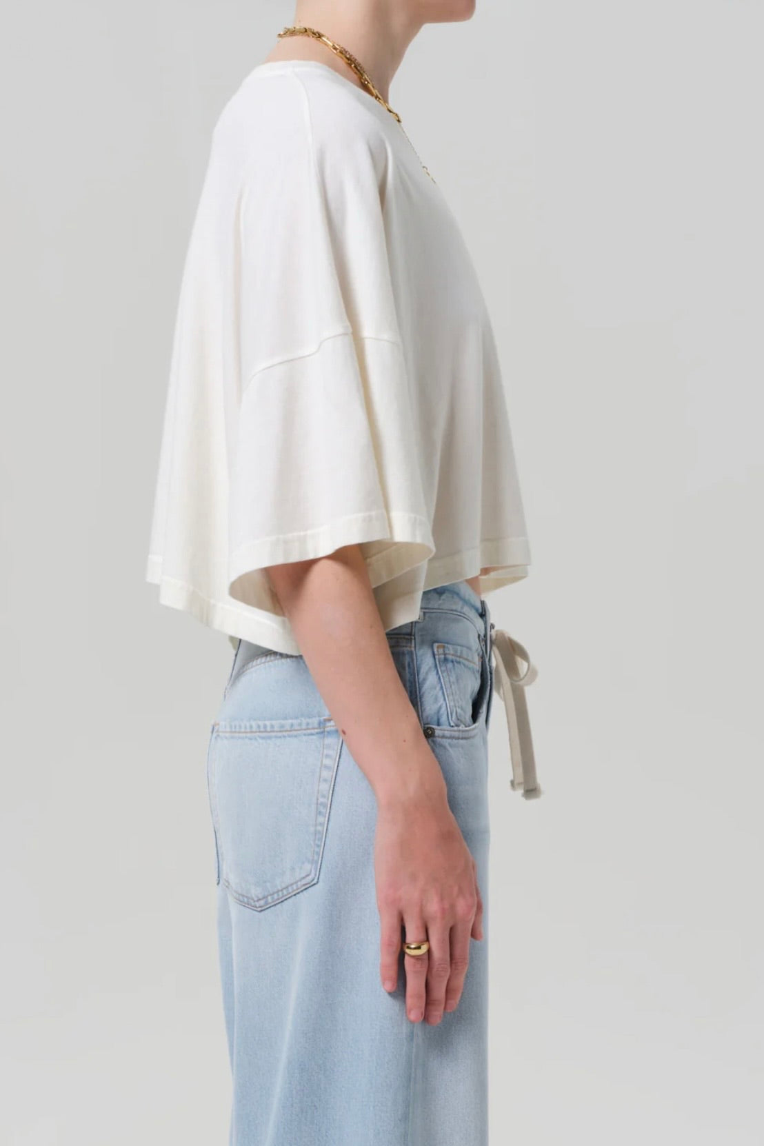 CROP CAPE TEE
