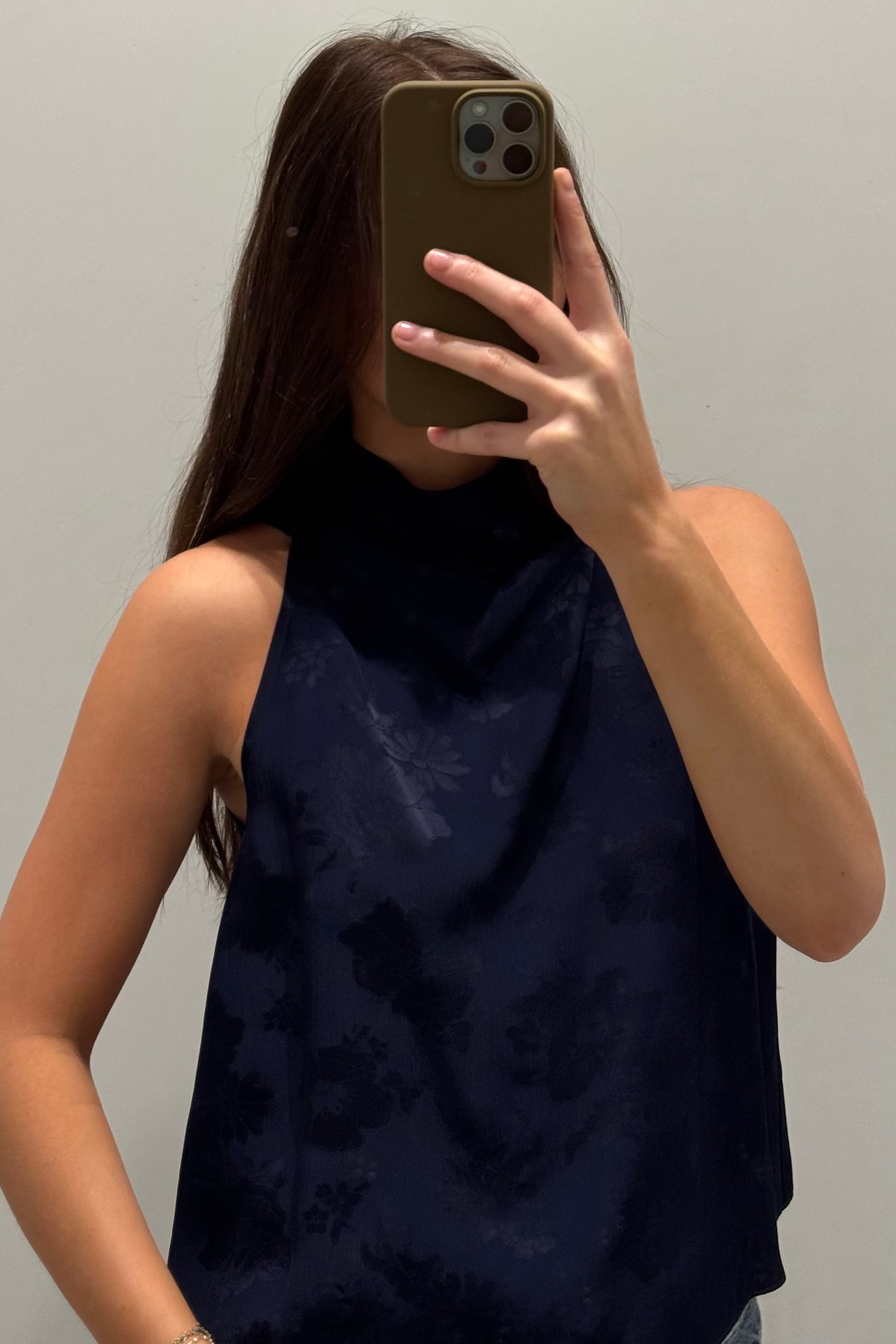 JACQUARD BIAS TOP