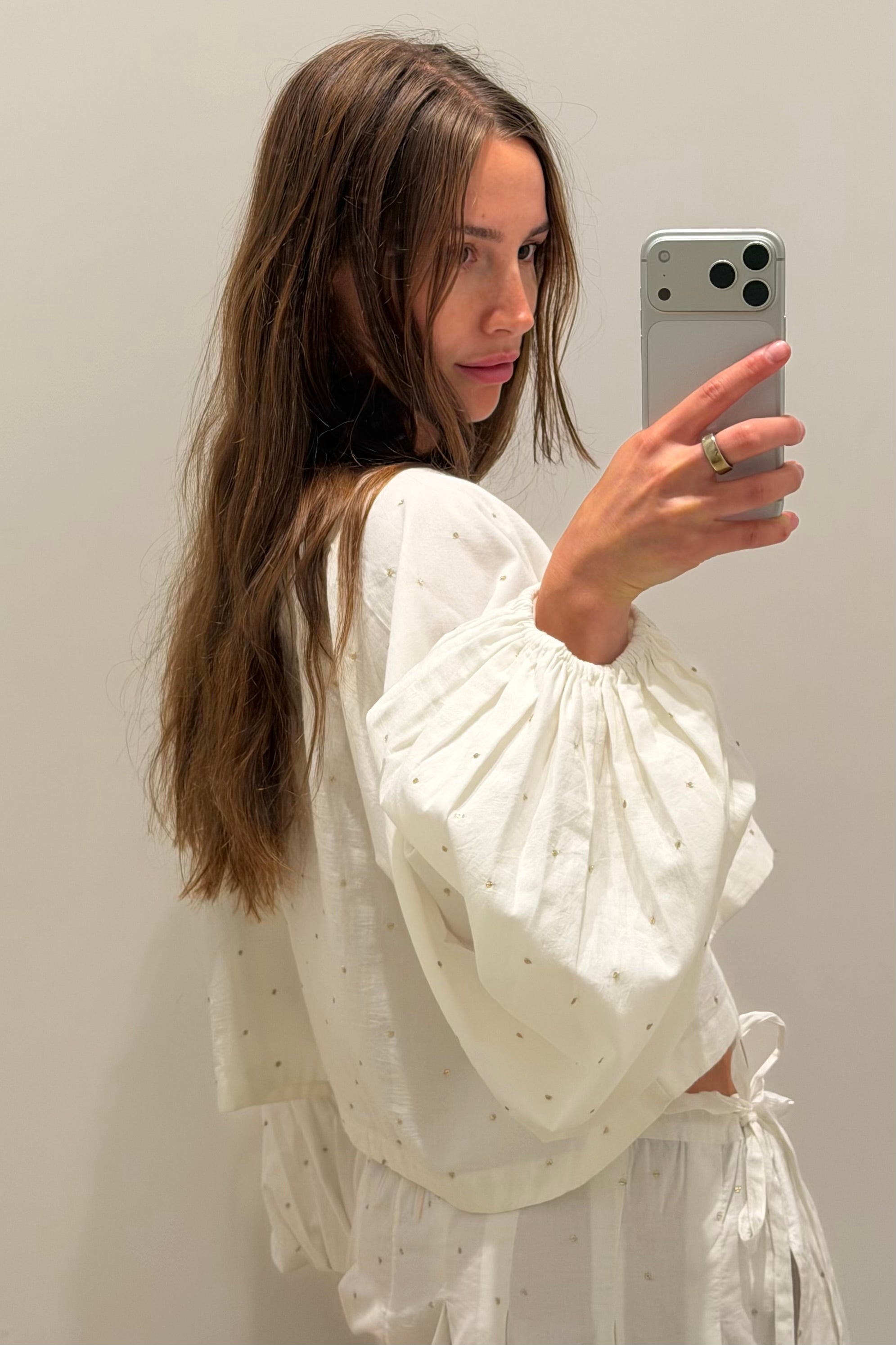 EMBELLISHED ROYAL BLOUSE