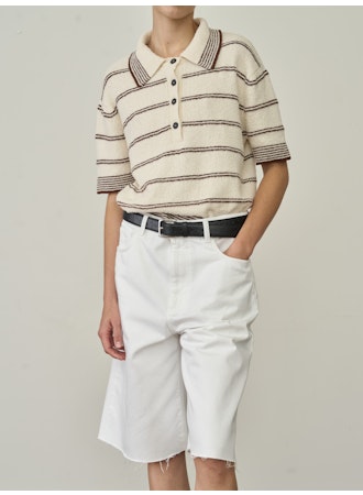 TOWELING STRIPED POLO