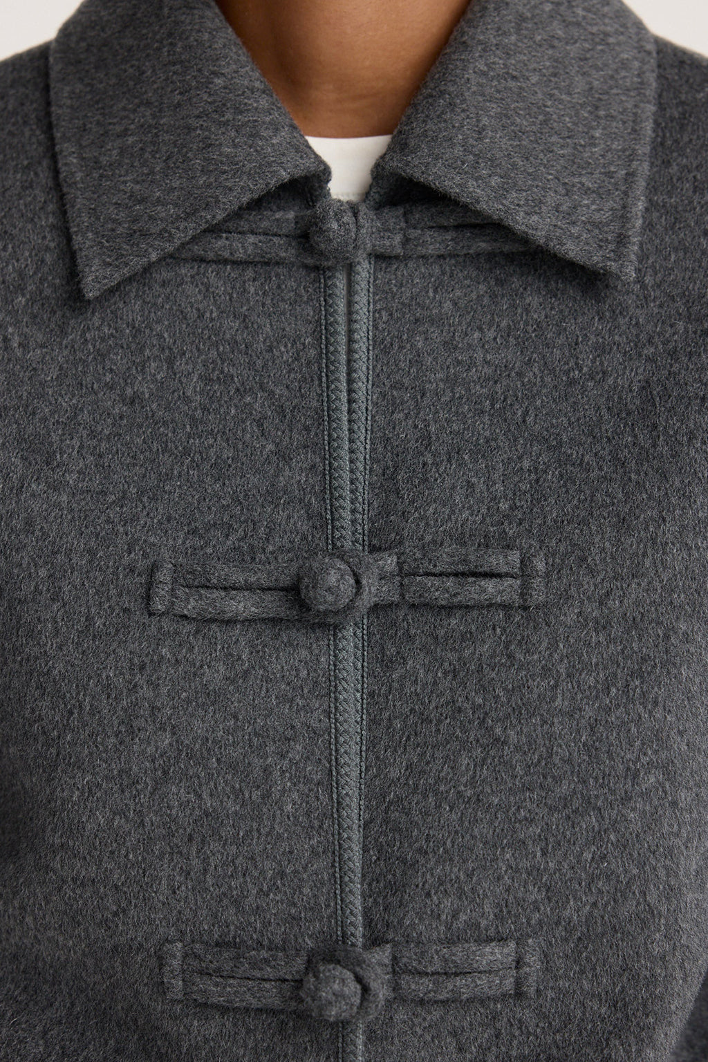 DOUBLE FACED WOOL PANKOU CLOSURE JACKET