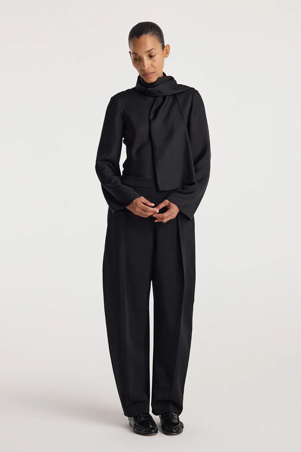 SILK FOULARD TOP