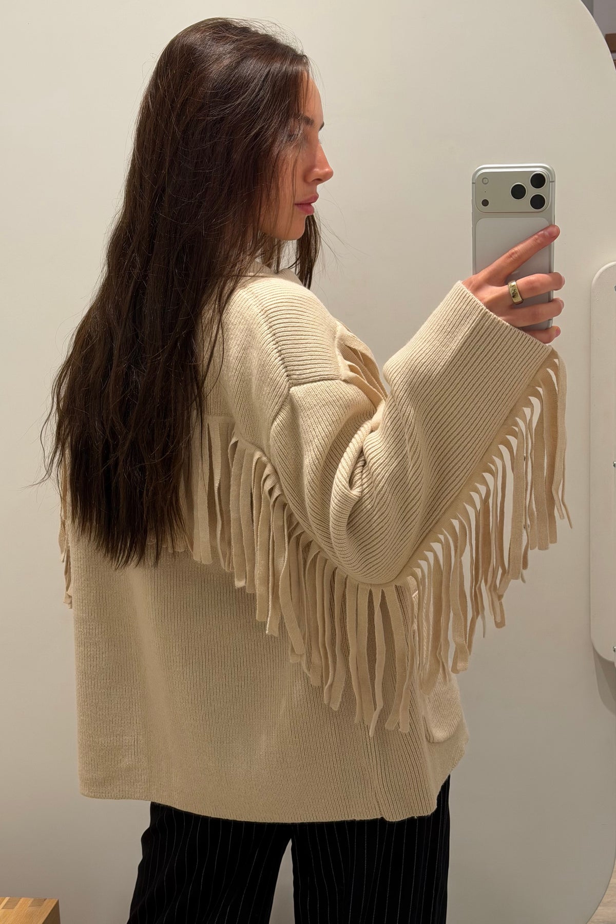 THE WESTERN FRINGE SWEATER JACKET