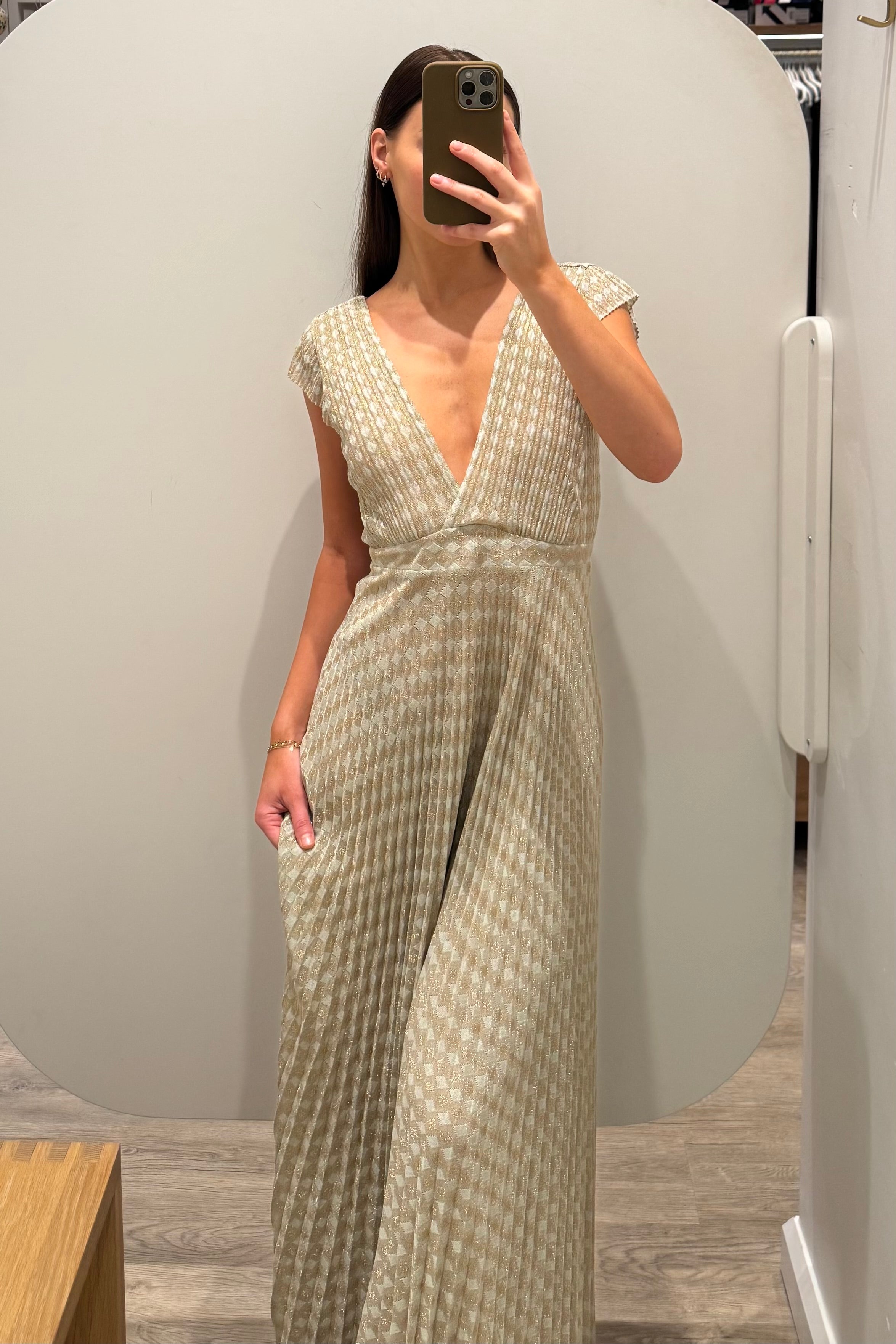 ROBE EN JERSEY ORNÉE DE STRASS
