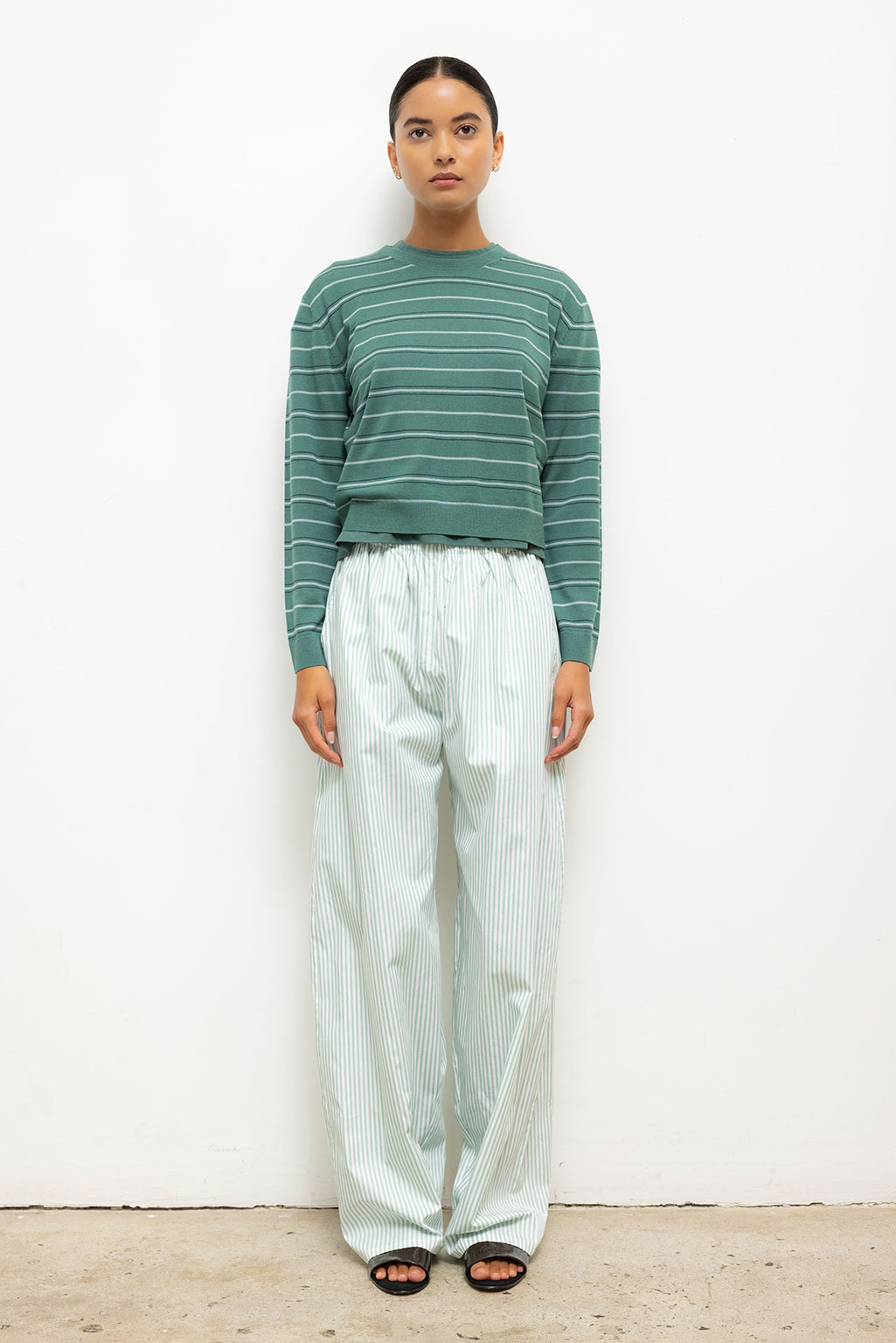 YOSHI STRIPE WIDE LEG PANT