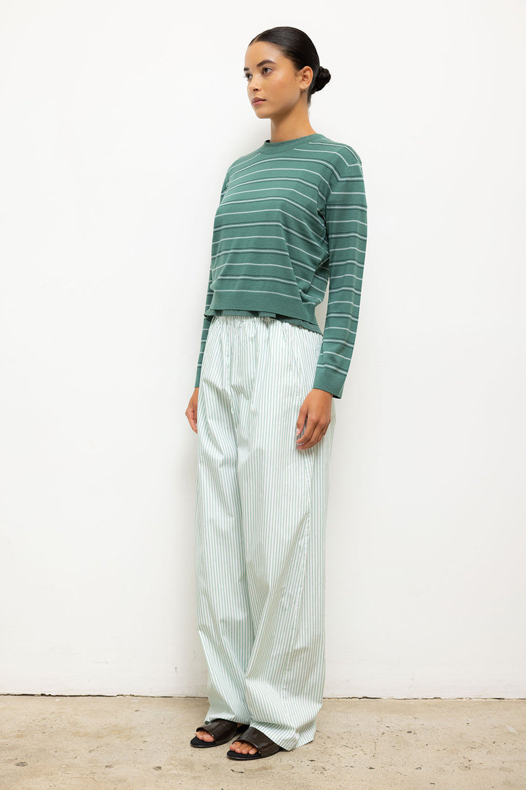YOSHI STRIPE WIDE LEG PANT