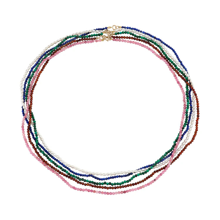 PETITE GARNET BEADED NECKLACE