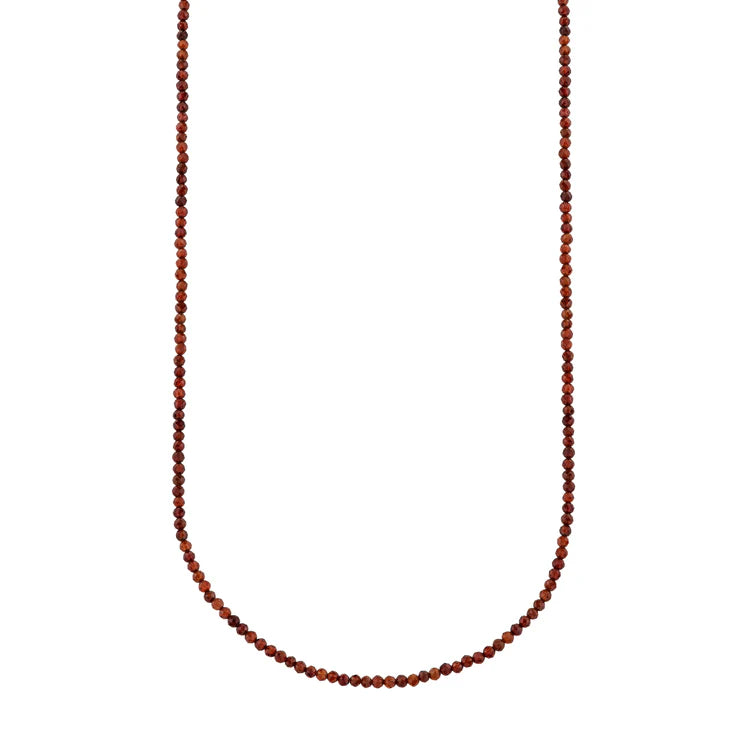 PETITE GARNET BEADED NECKLACE
