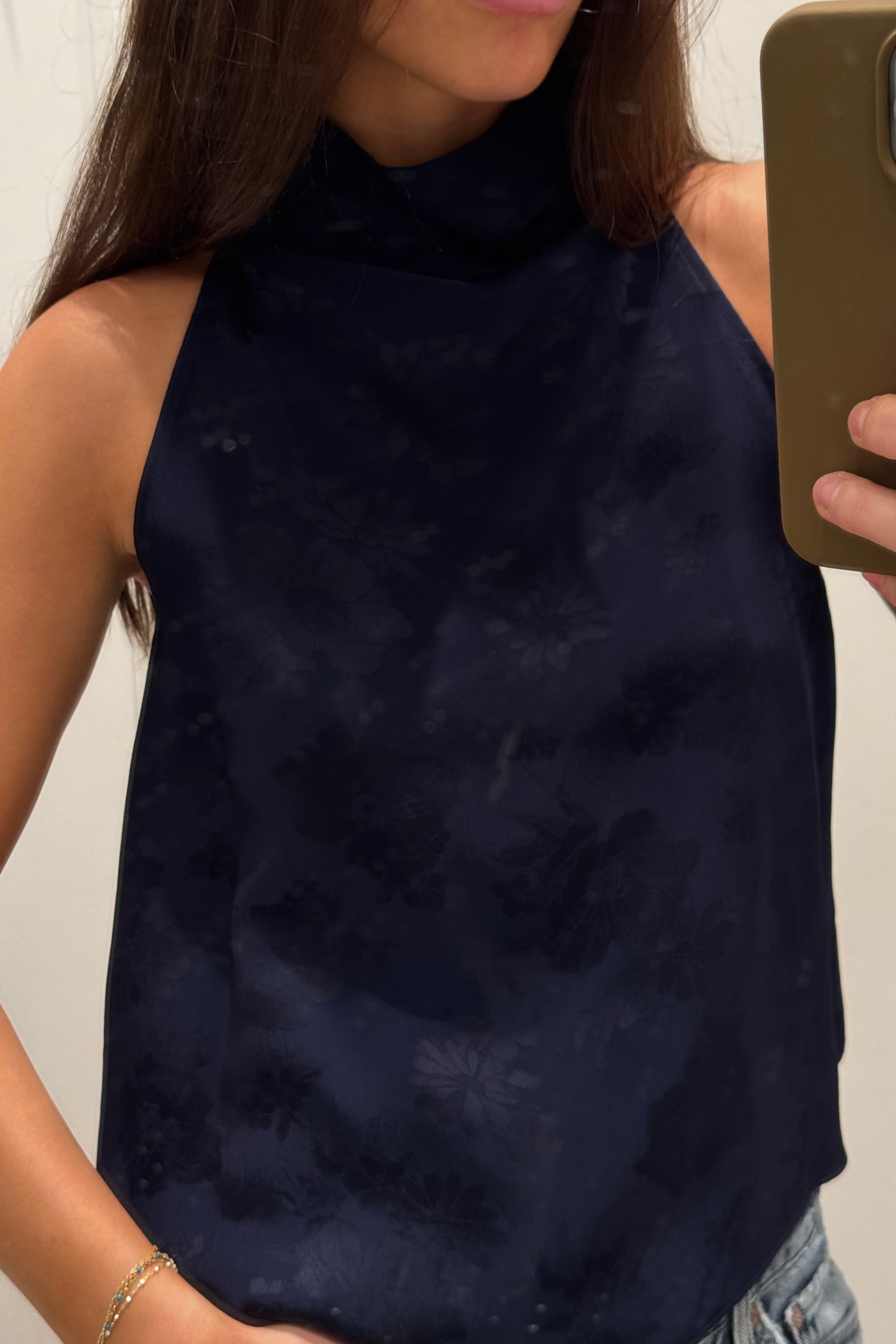 JACQUARD BIAS TOP