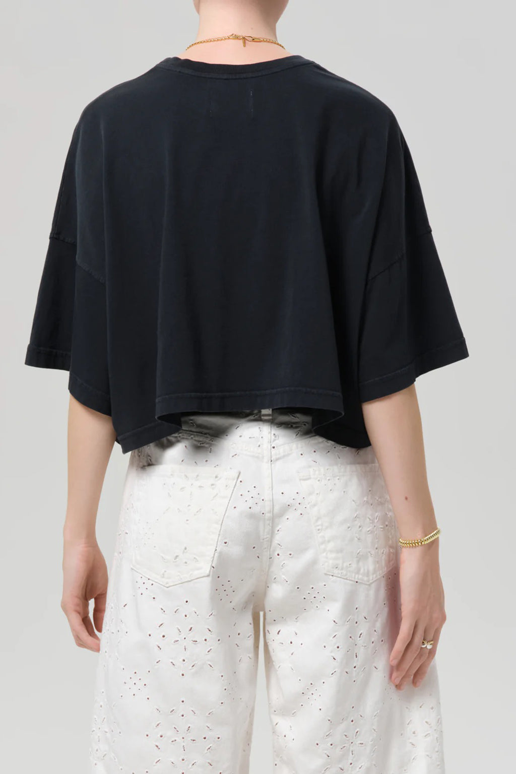 CROP CAPE TEE