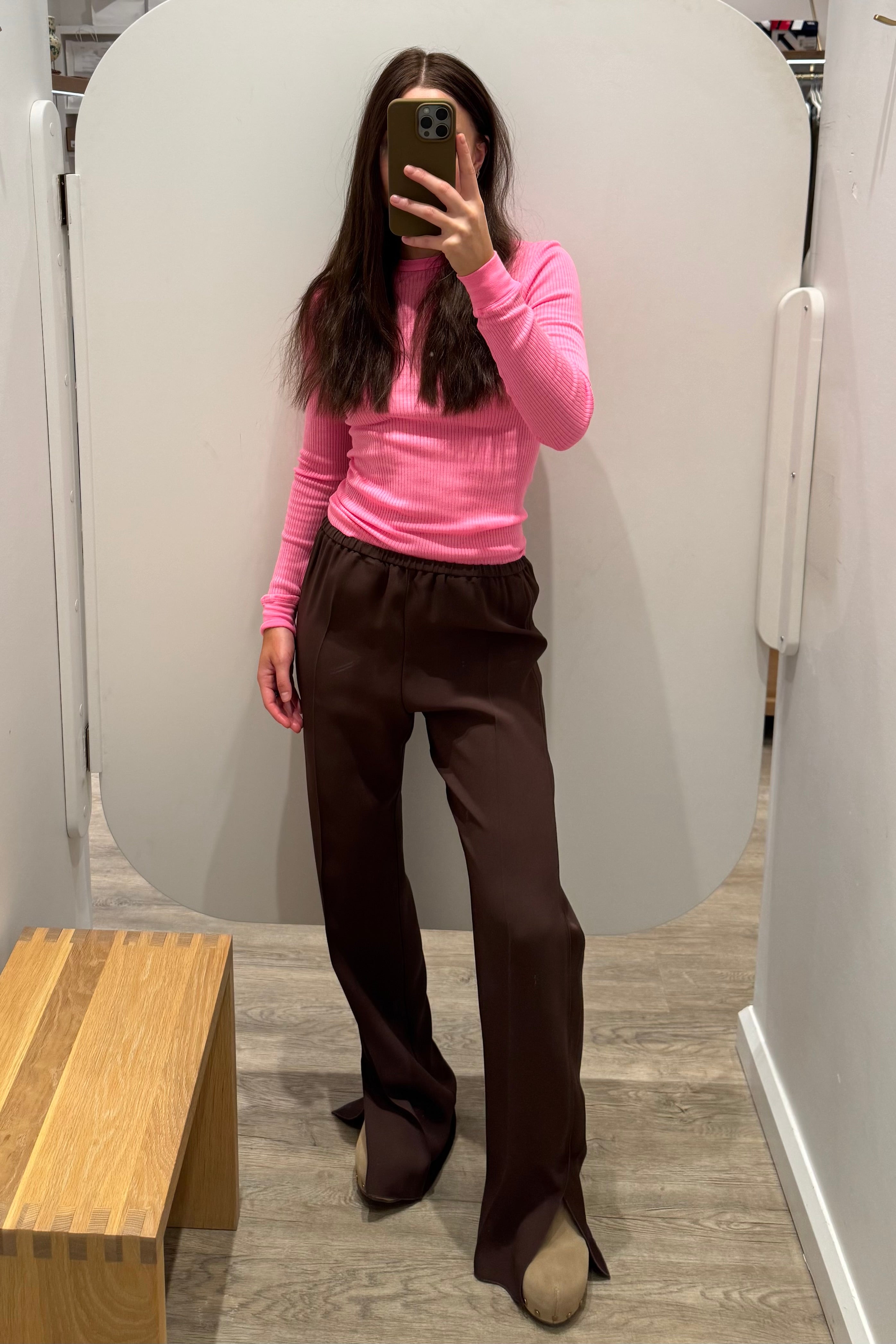 ENVERS MATTE SATIN TROUSERS
