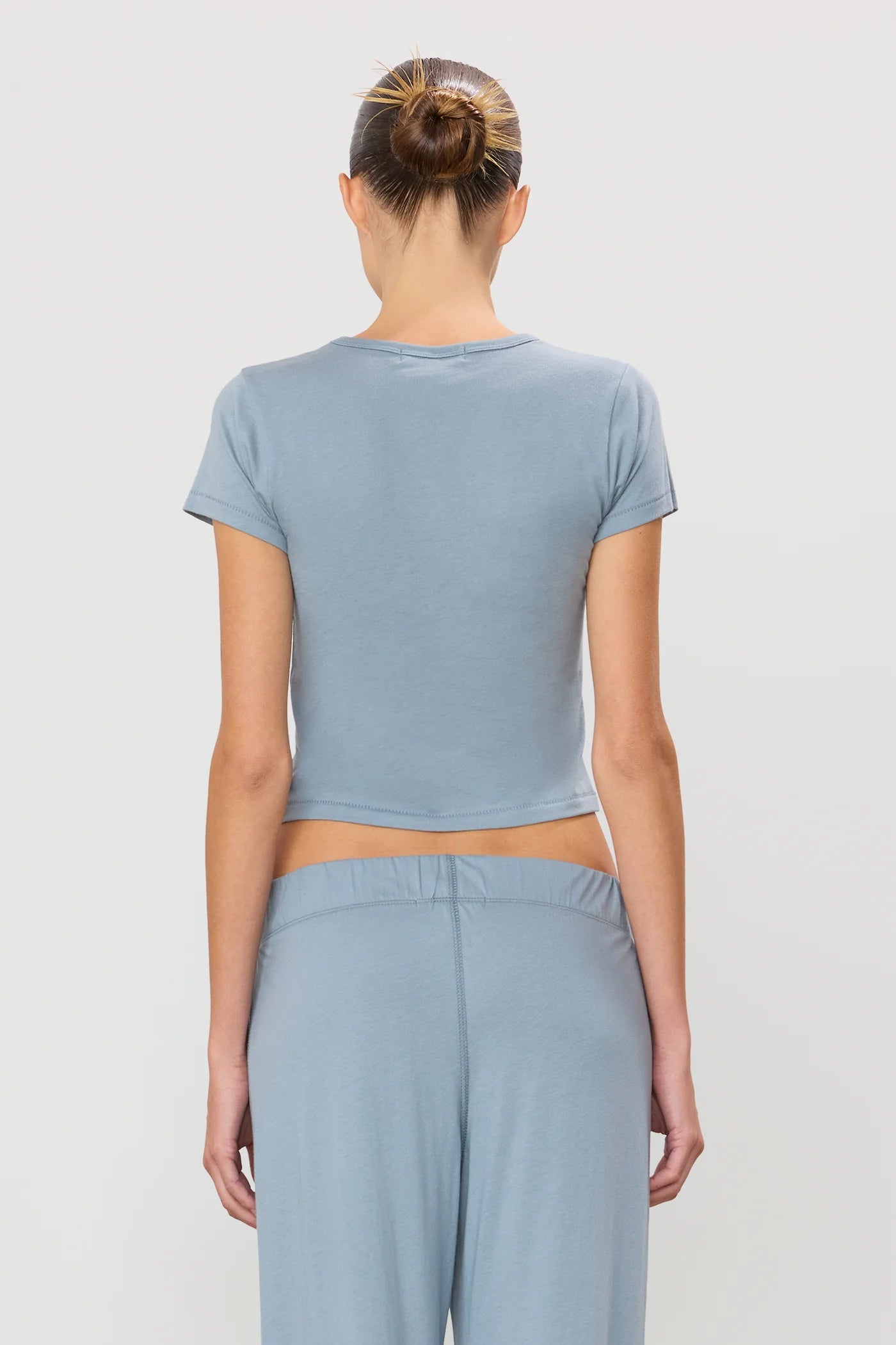RIBBED JERSEY SHORT SLEEVE BABY TEE