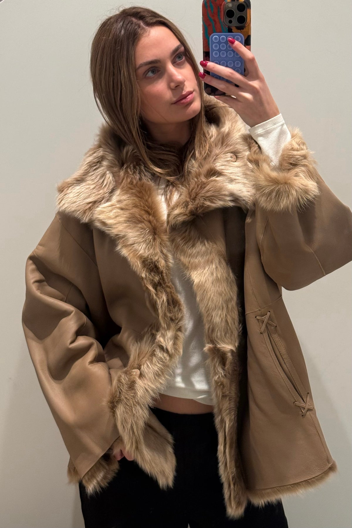 JENS REVERSIBLE SHEARLING COAT