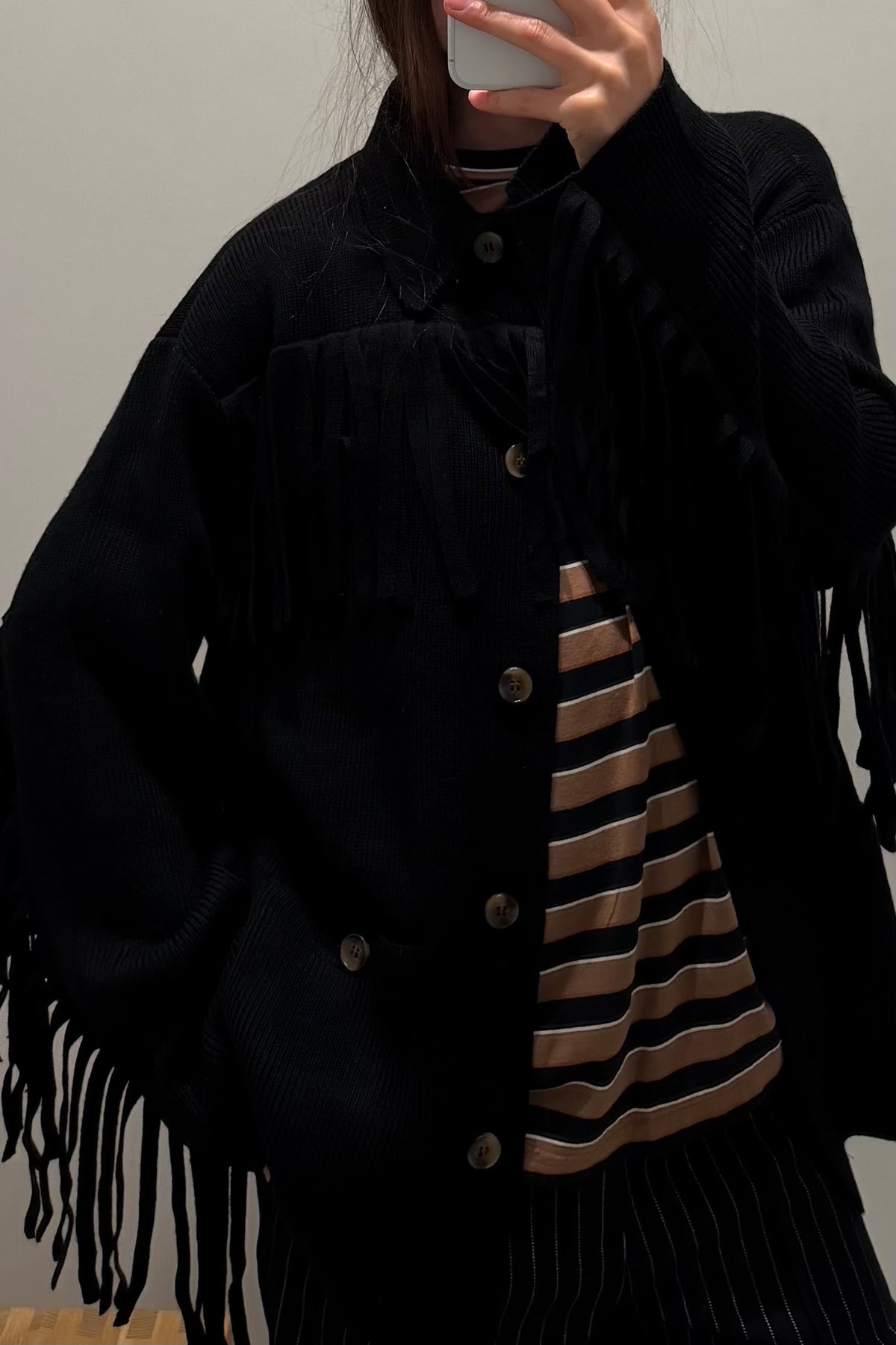 THE WESTERN FRINGE SWEATER JACKET