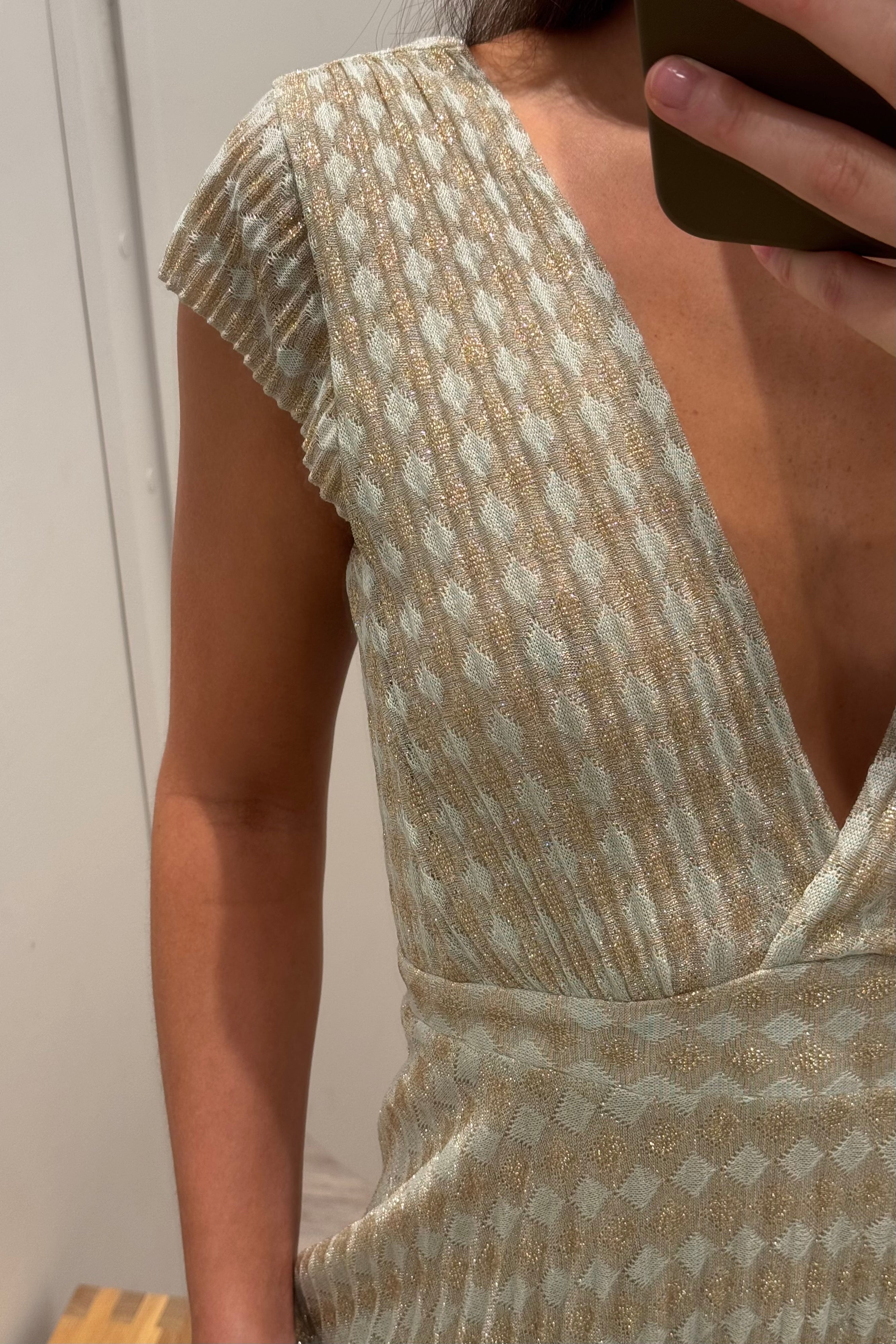 ROBE EN JERSEY ORNÉE DE STRASS