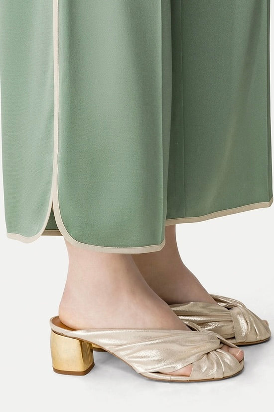 ENVERS SHINY SATIN CROPPED PANTS
