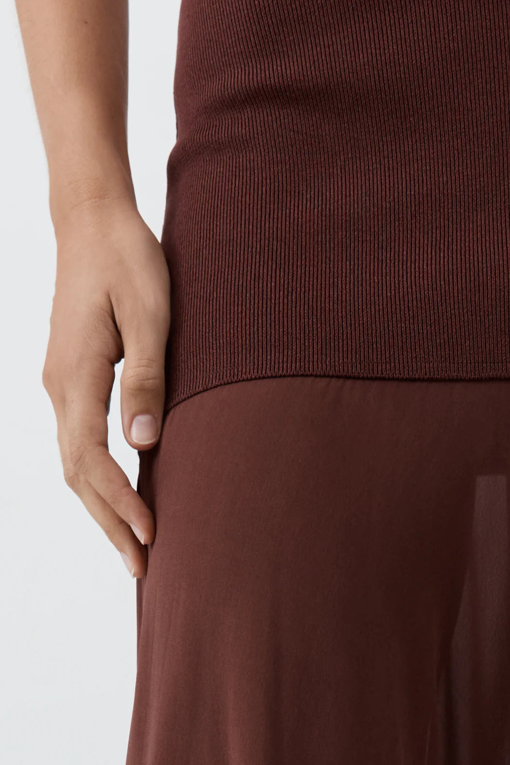 SHEER SILK CIRCLE HEM DRESS