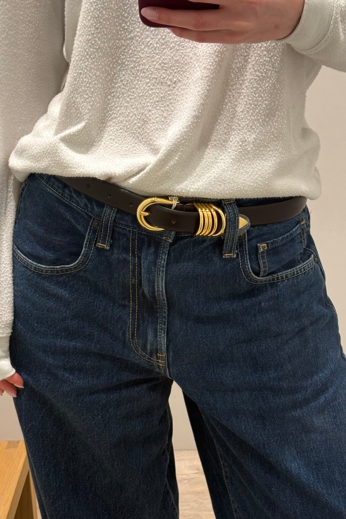 HOLLYHOCK DEEP BROWN & GOLD BELT