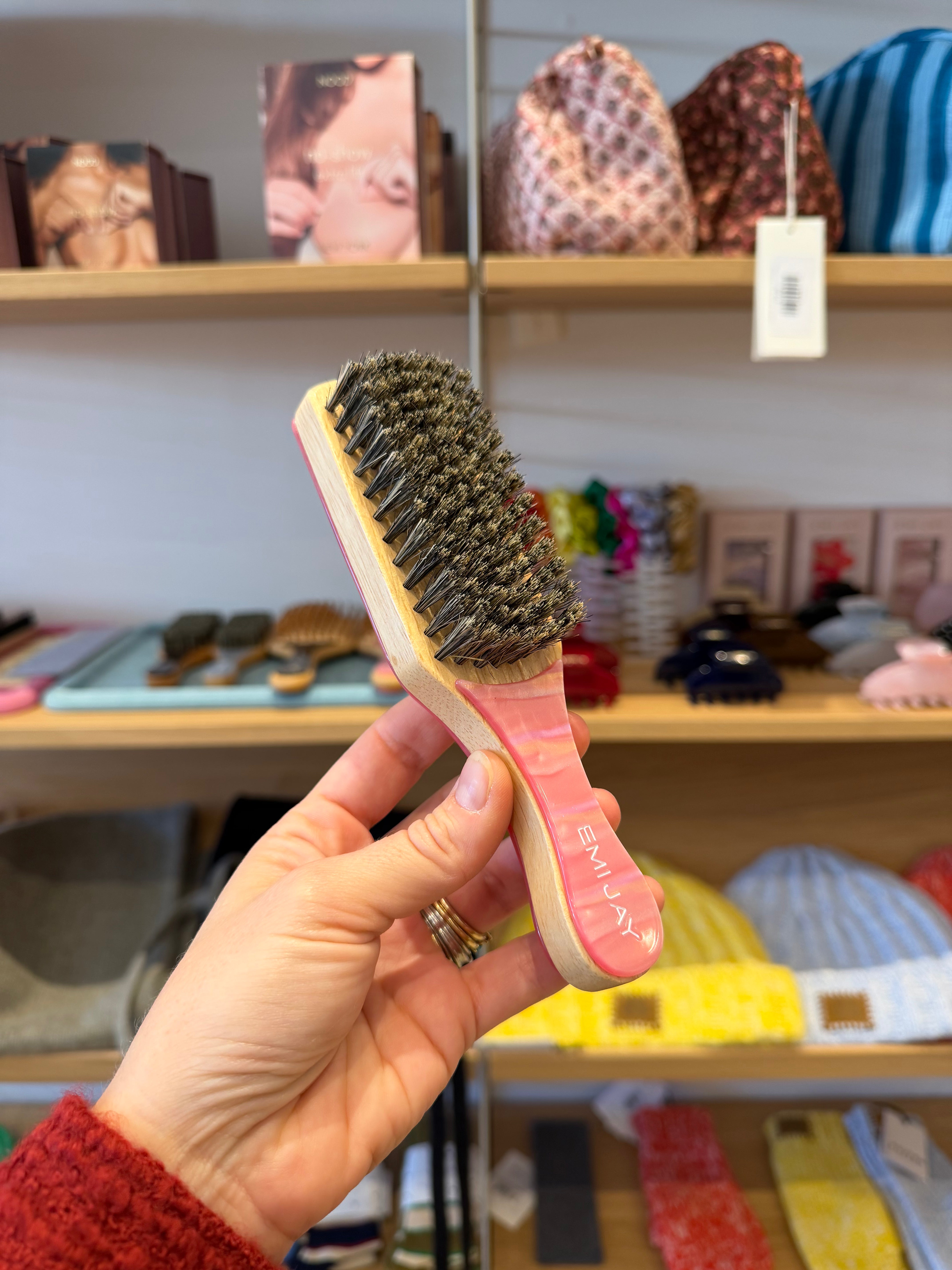 MINI BOAR BRISTLE BRUSH IN LYCHEE BABY