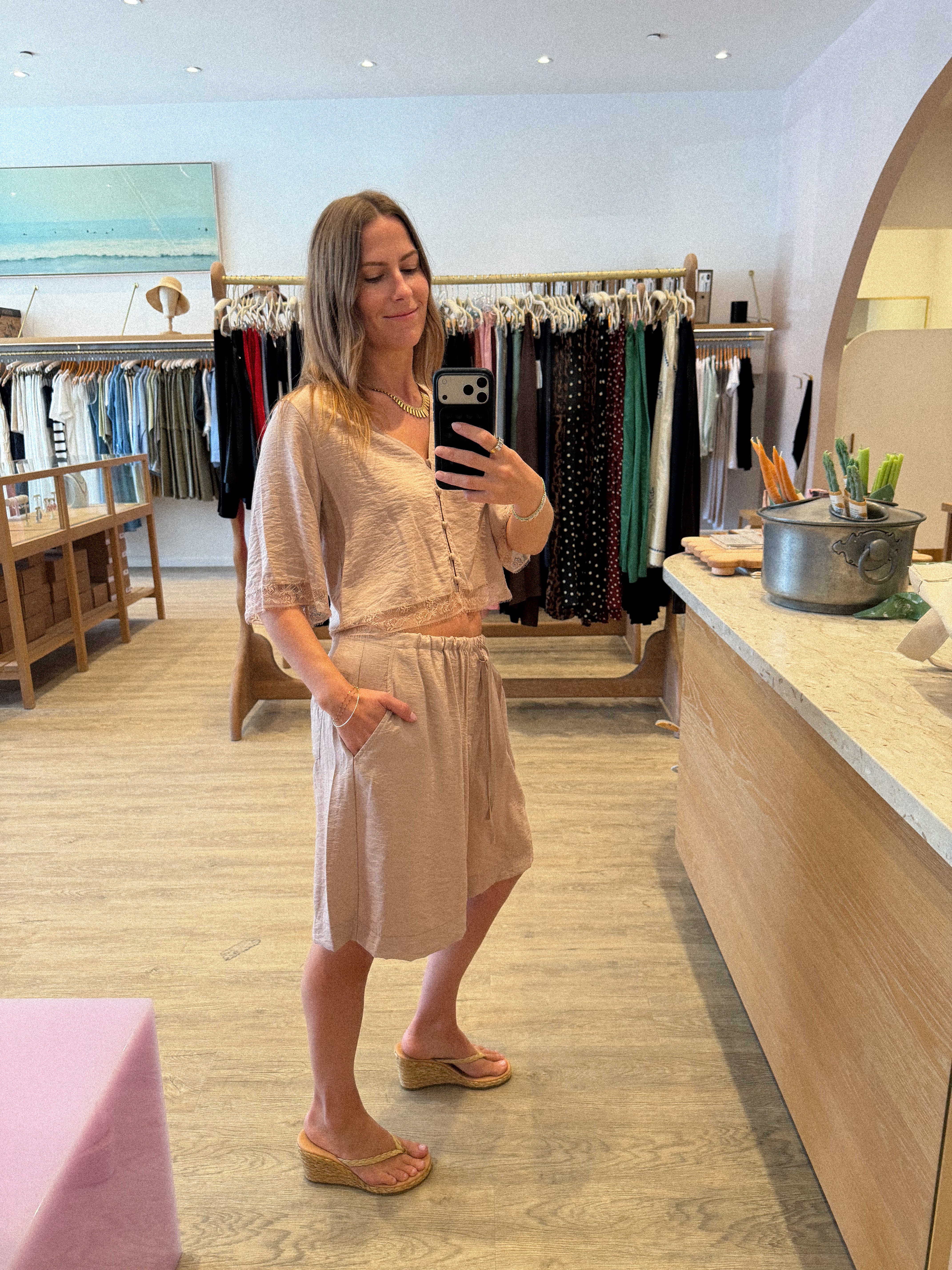 GEMMA CINCHED LONG SHORT