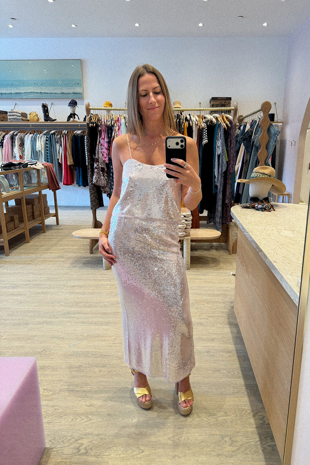 LIQUID SEQUINS TANK TOP