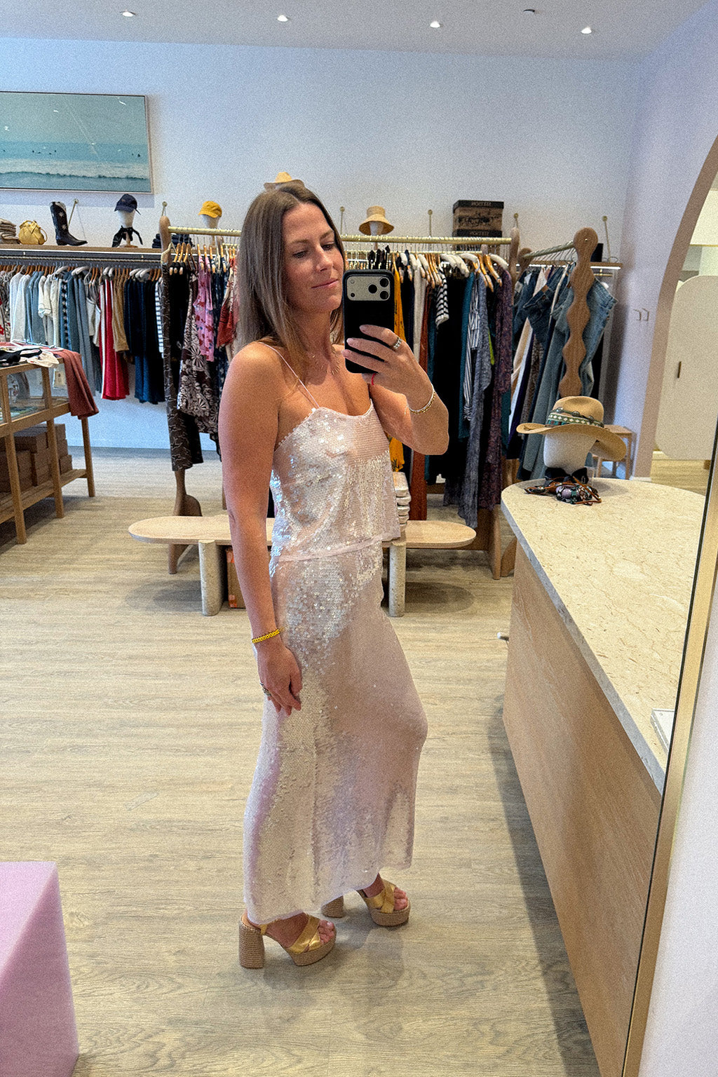 LIQUID SEQUINS TANK TOP