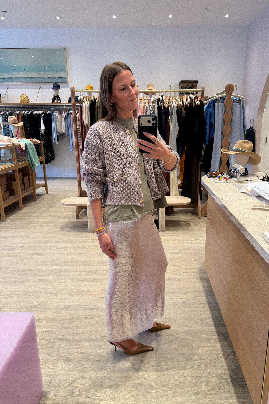 LIQUID SEQUINS SKIRT