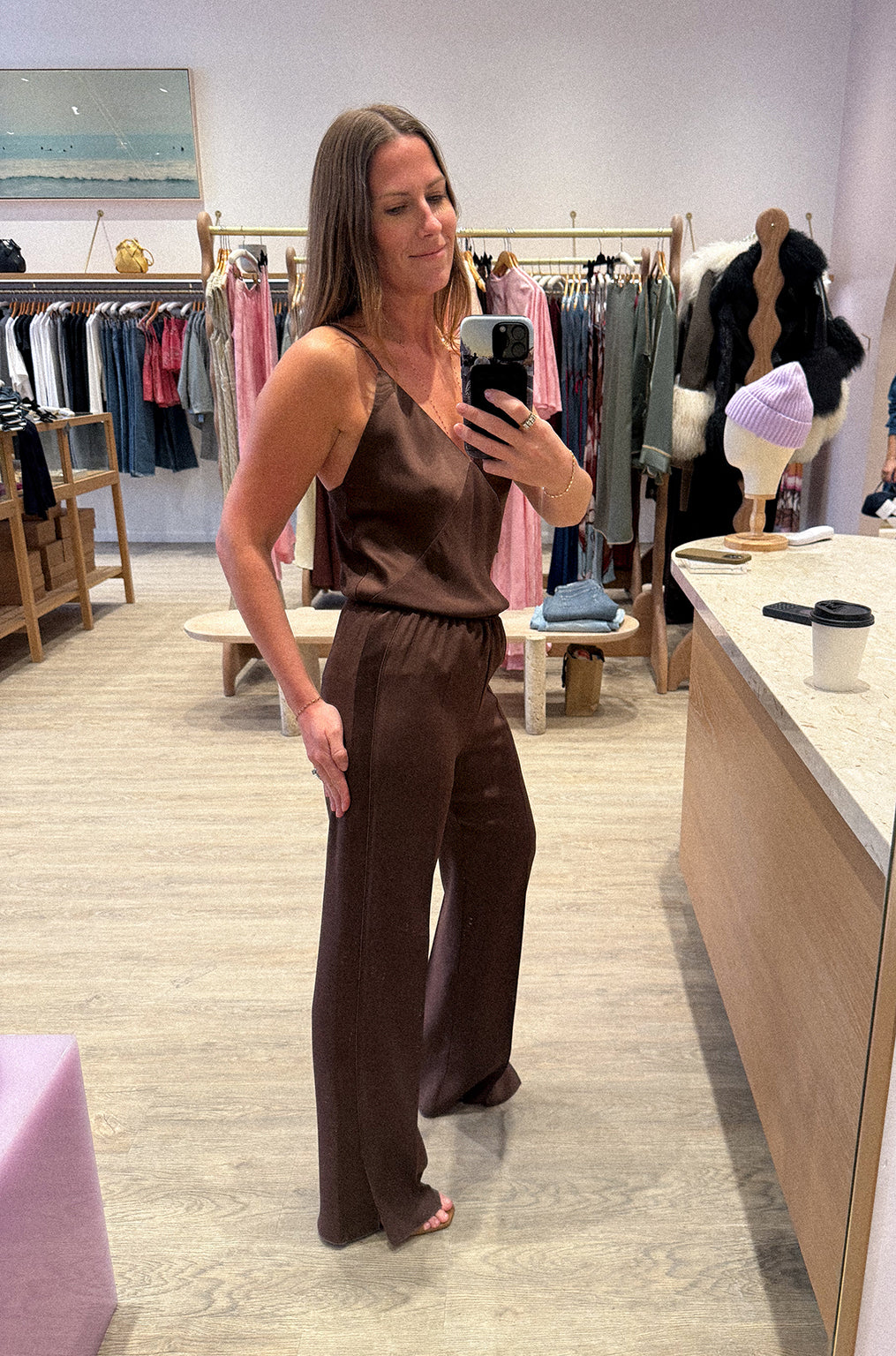 ENVERS SATIN SLIP TOP