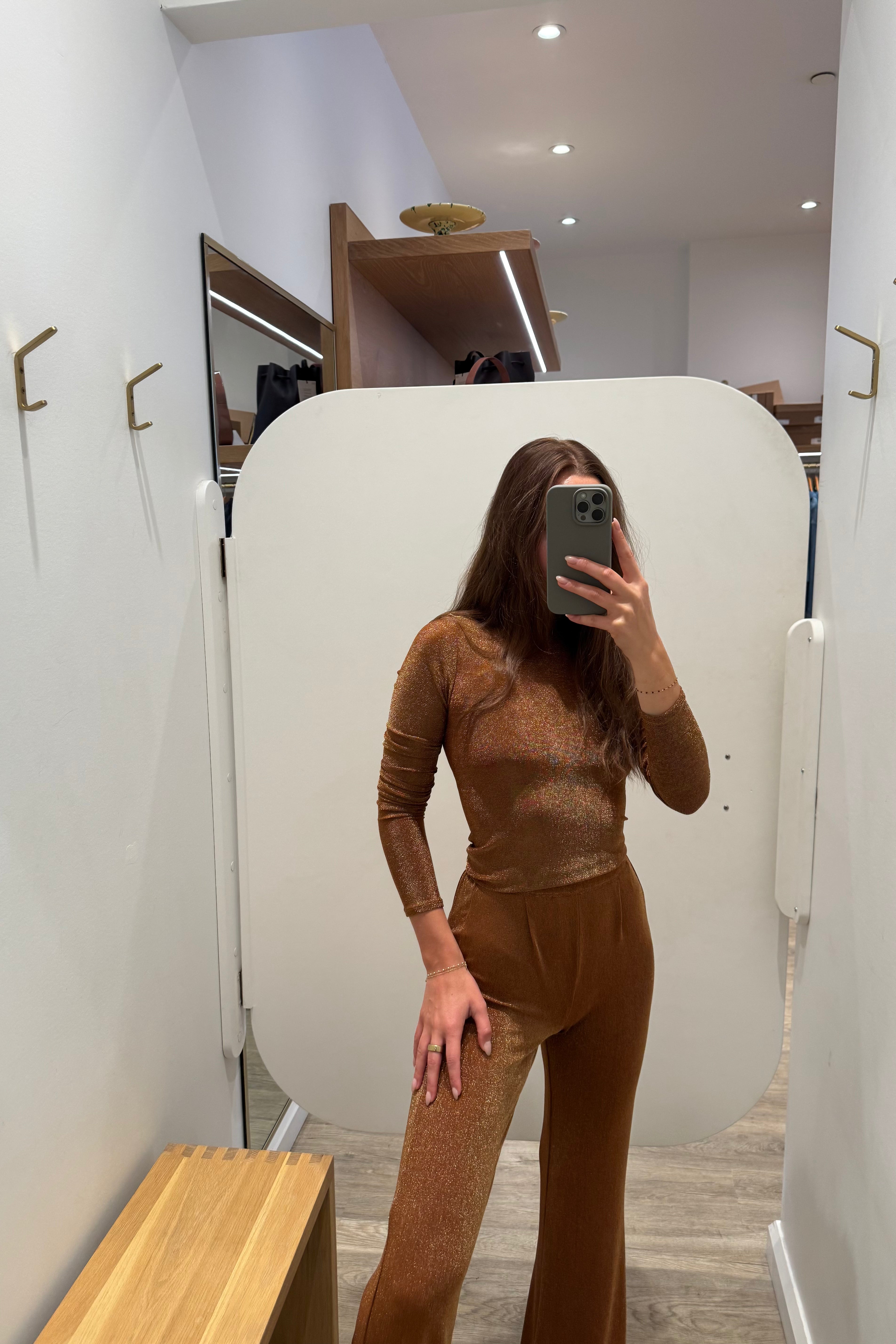 LUREX JERSEY PANTS