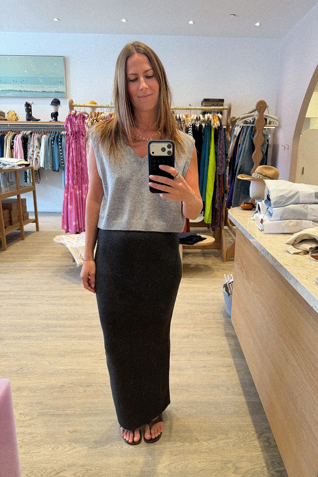 LEON CROPPED CASHMERE VEST