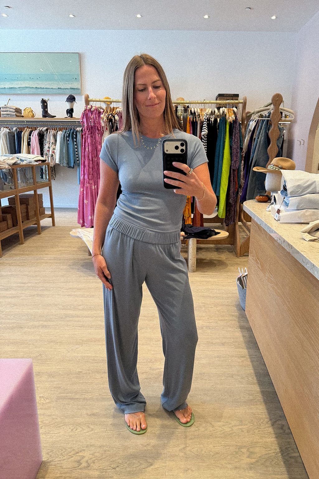 RIBBED JERSEY LOUNGE PANT