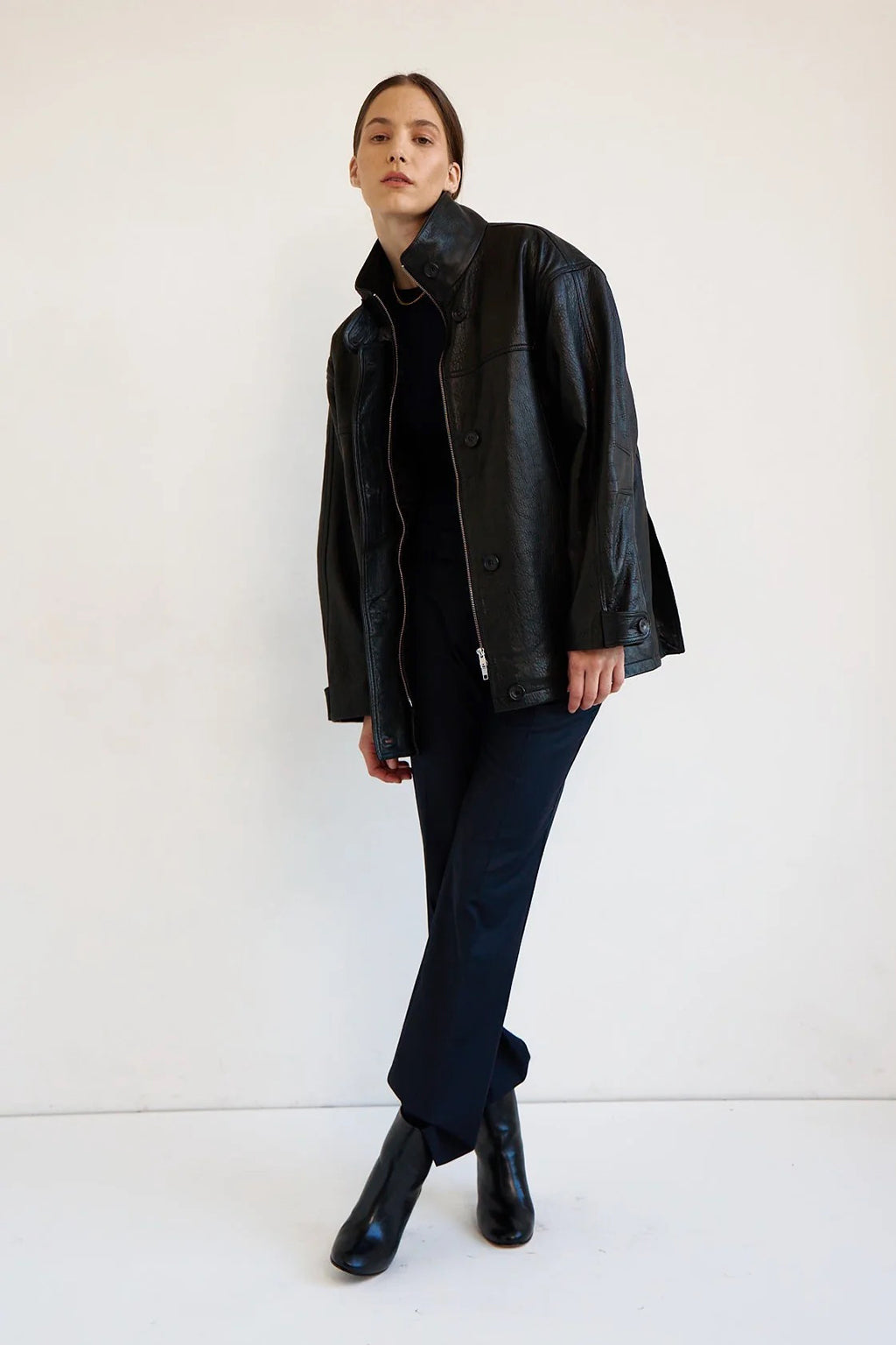 THE MINIMAL ANORAK LEATHER JACKET *pre-order*