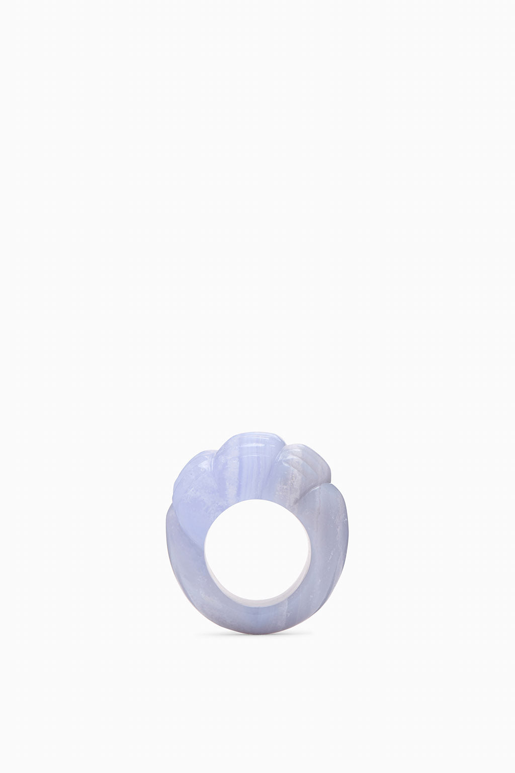 BAGUE EN PIERRE TORSADÉE