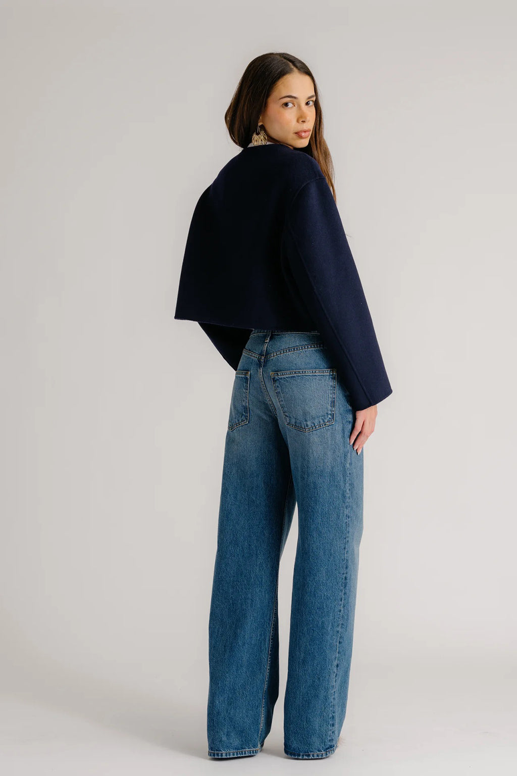 FLOREN CROPPED DOUBLE BREASTED JACKET