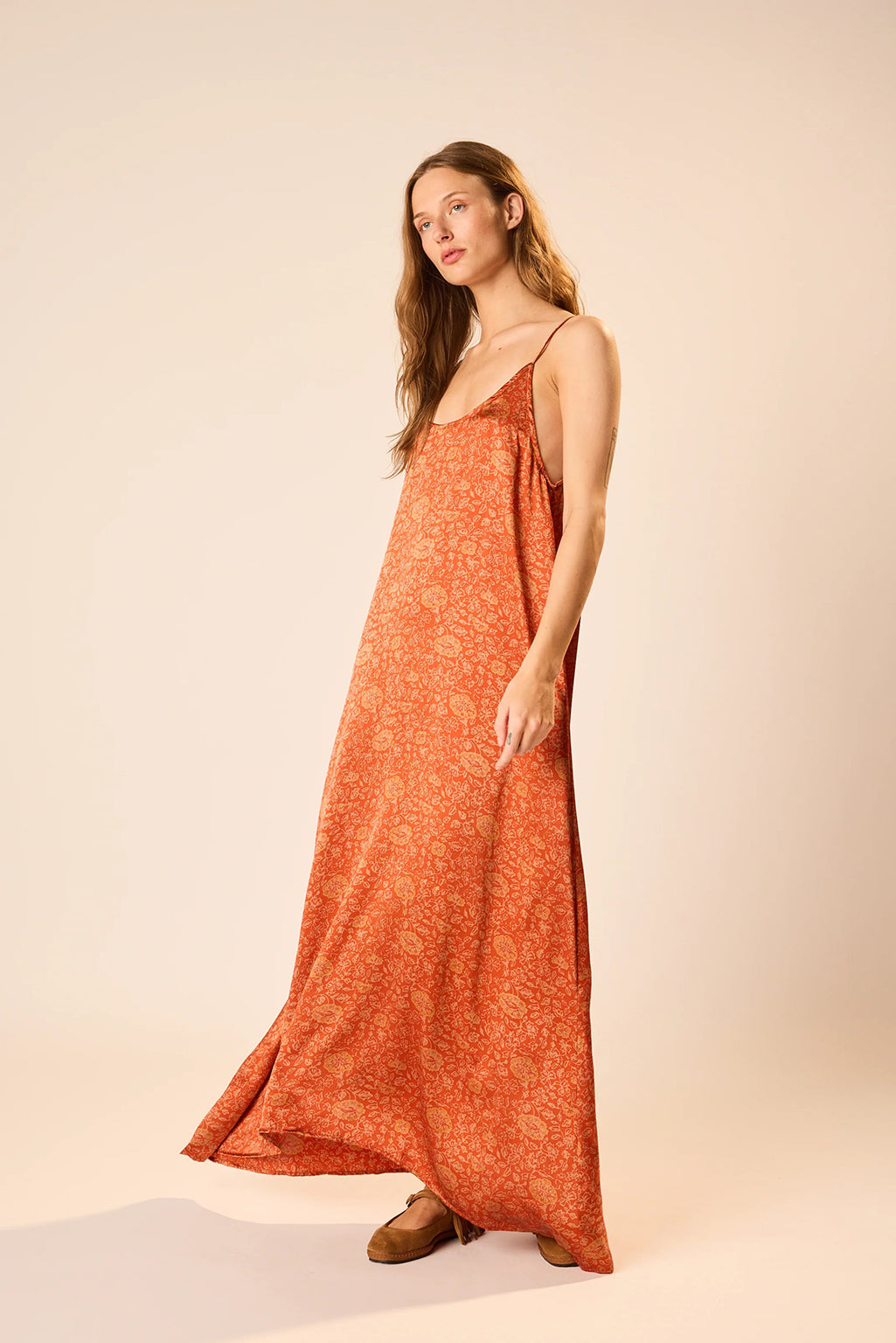 HEATHER SILK MAXI DRESS