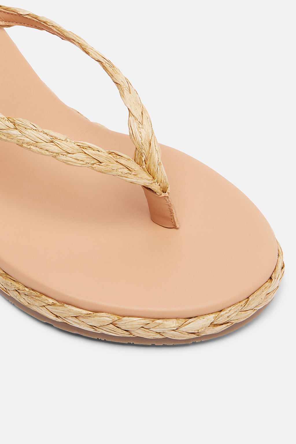 ETHERIA RAFFIA WEDGE THONG SANDAL