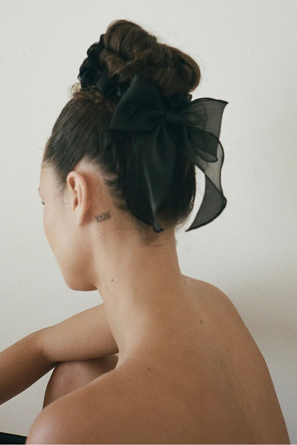 BARRETTE NŒUD EN NOIR CRÉPUSCULE