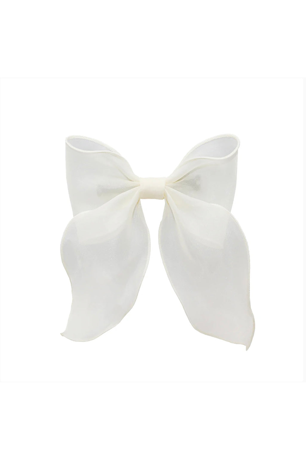 BARRETTE NŒUD BLANCHE CASSÉE