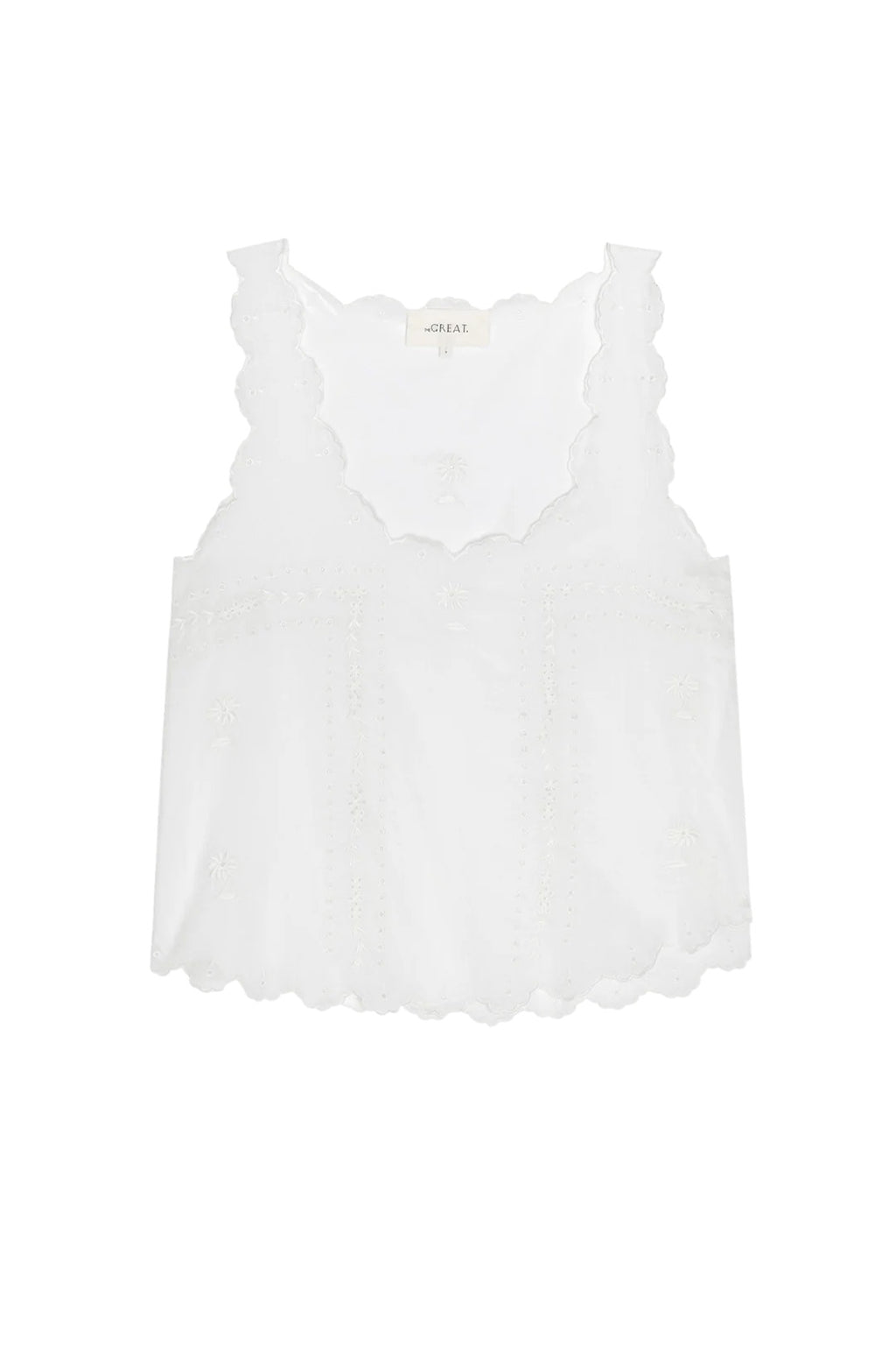 THE SCALLOPED EYELET TANK *pre-order*