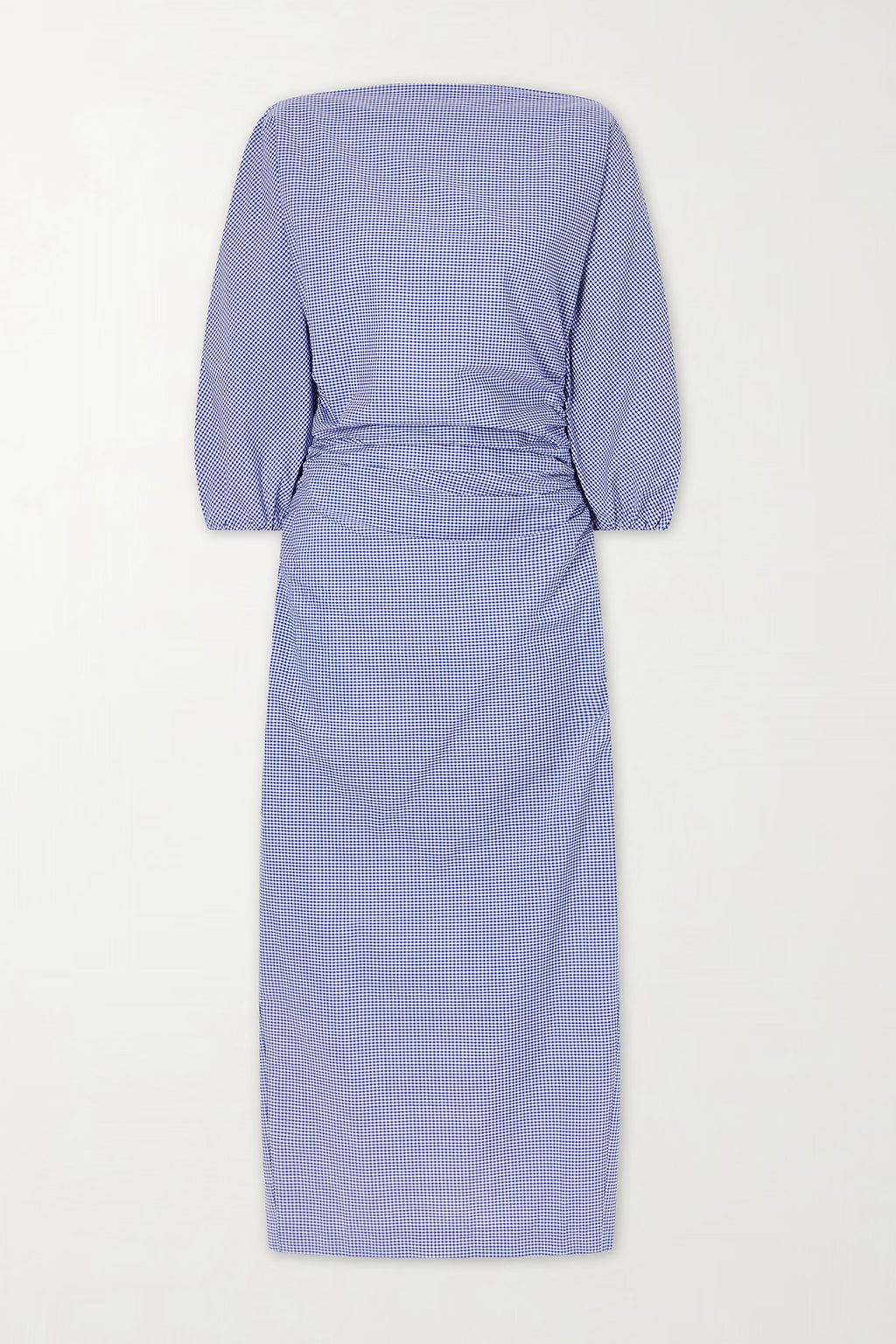 EZRA CHECK COTTON MIDI DRESS