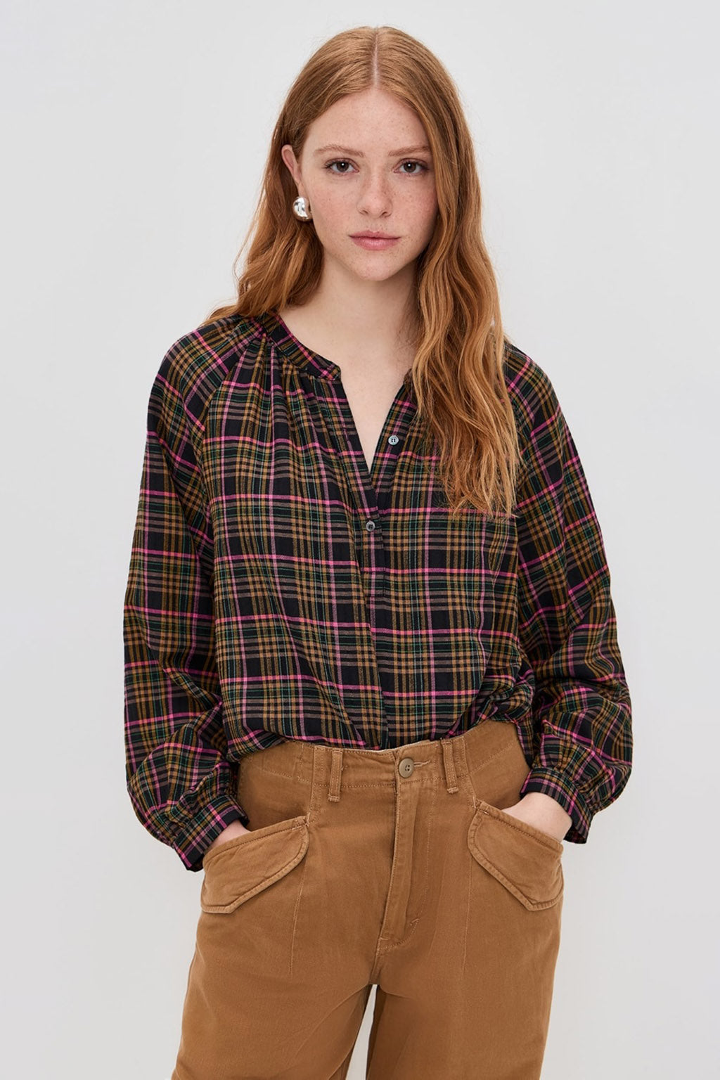 DARA PLAID TOP