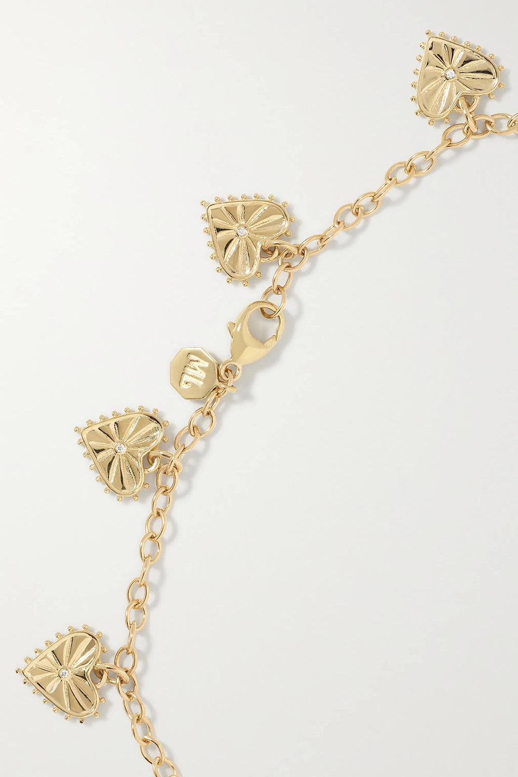 MULTI HEART ANKLET IN 18K YELLOW GOLD