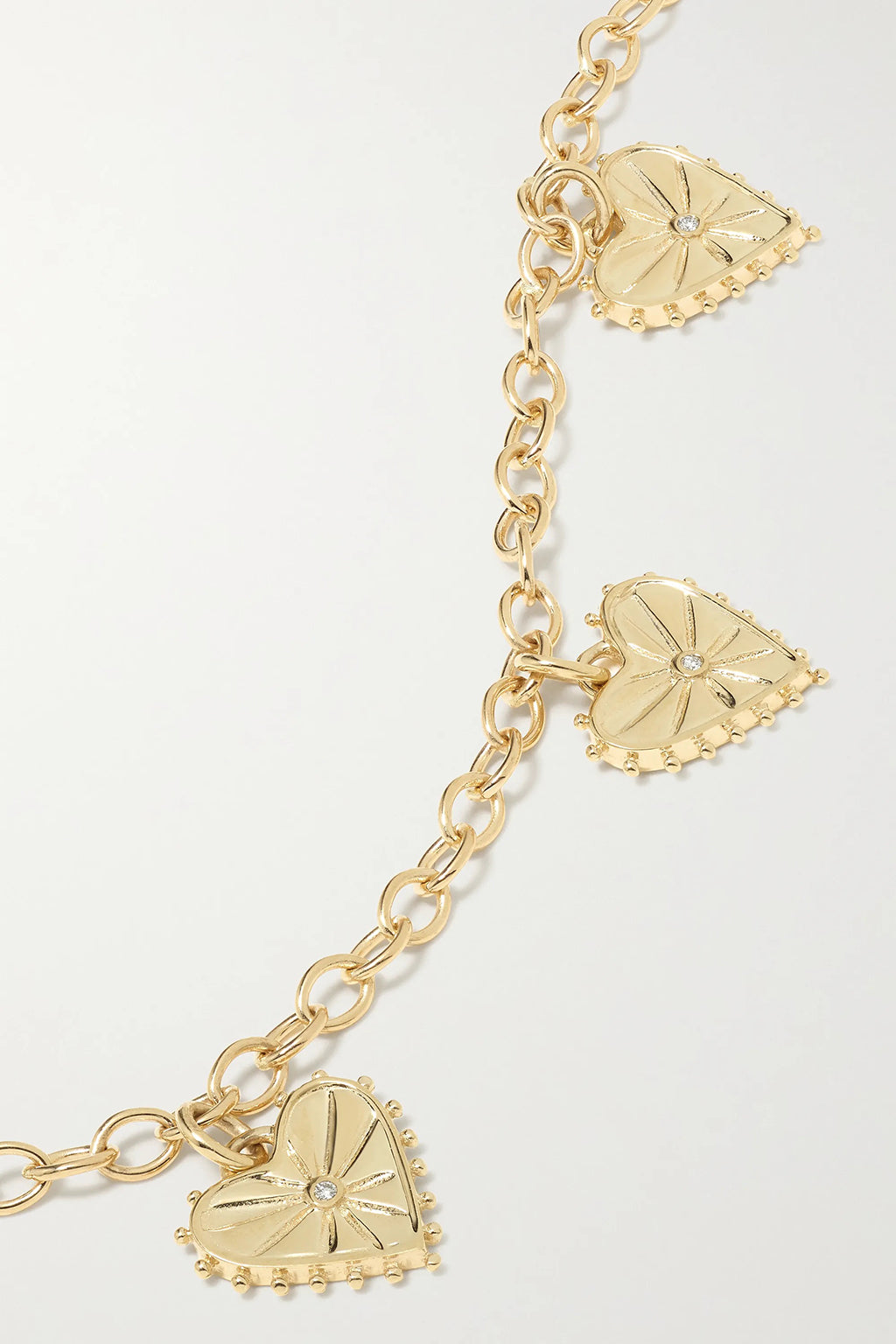 MULTI HEART ANKLET IN 18K YELLOW GOLD