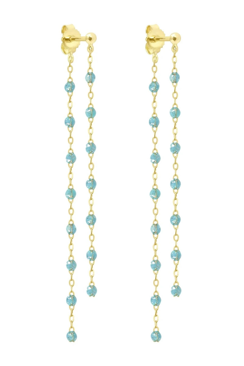 CLASSIC DANCING EARRINGS IN AQUA