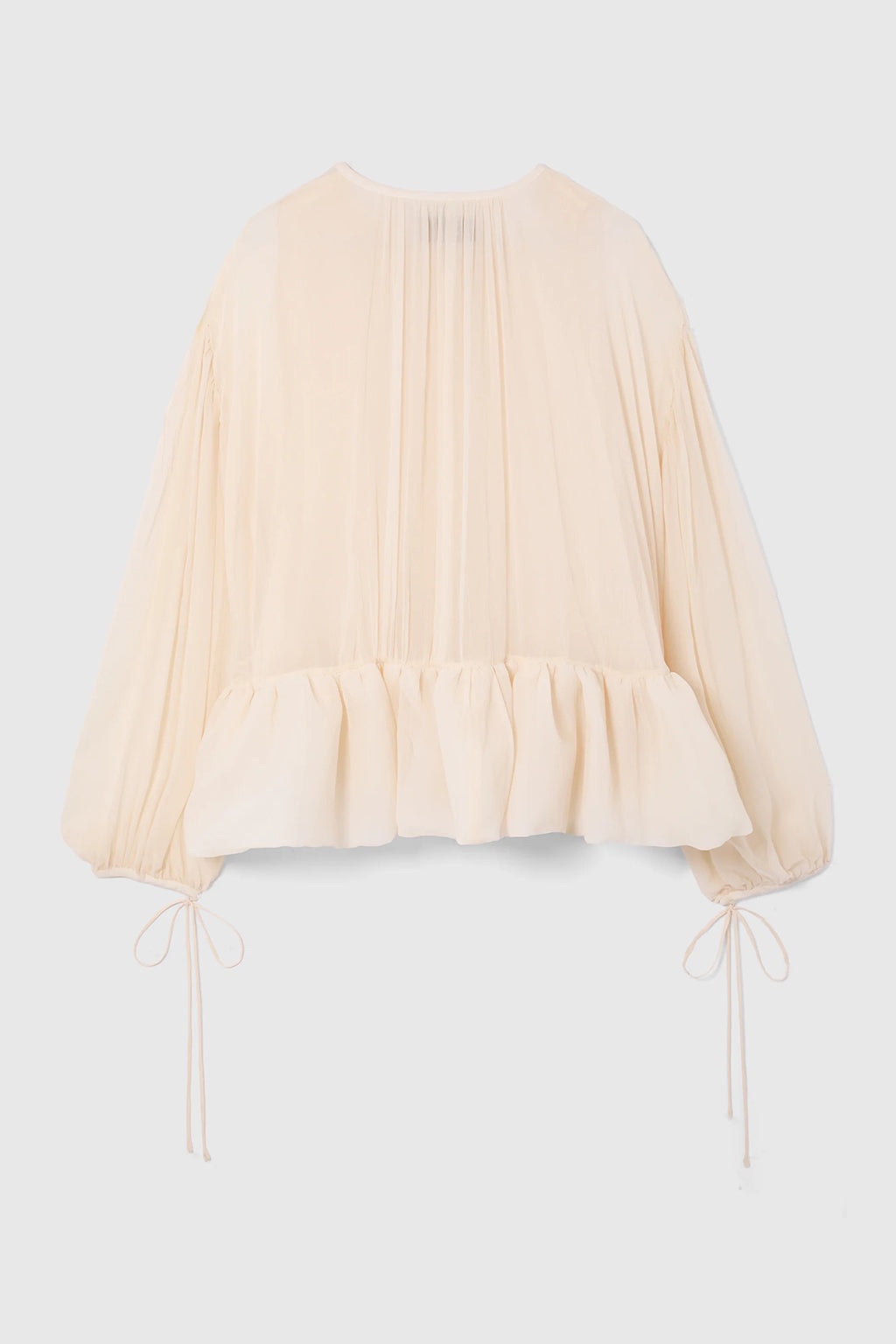 PEPLUM CHIFFON BLOUSE