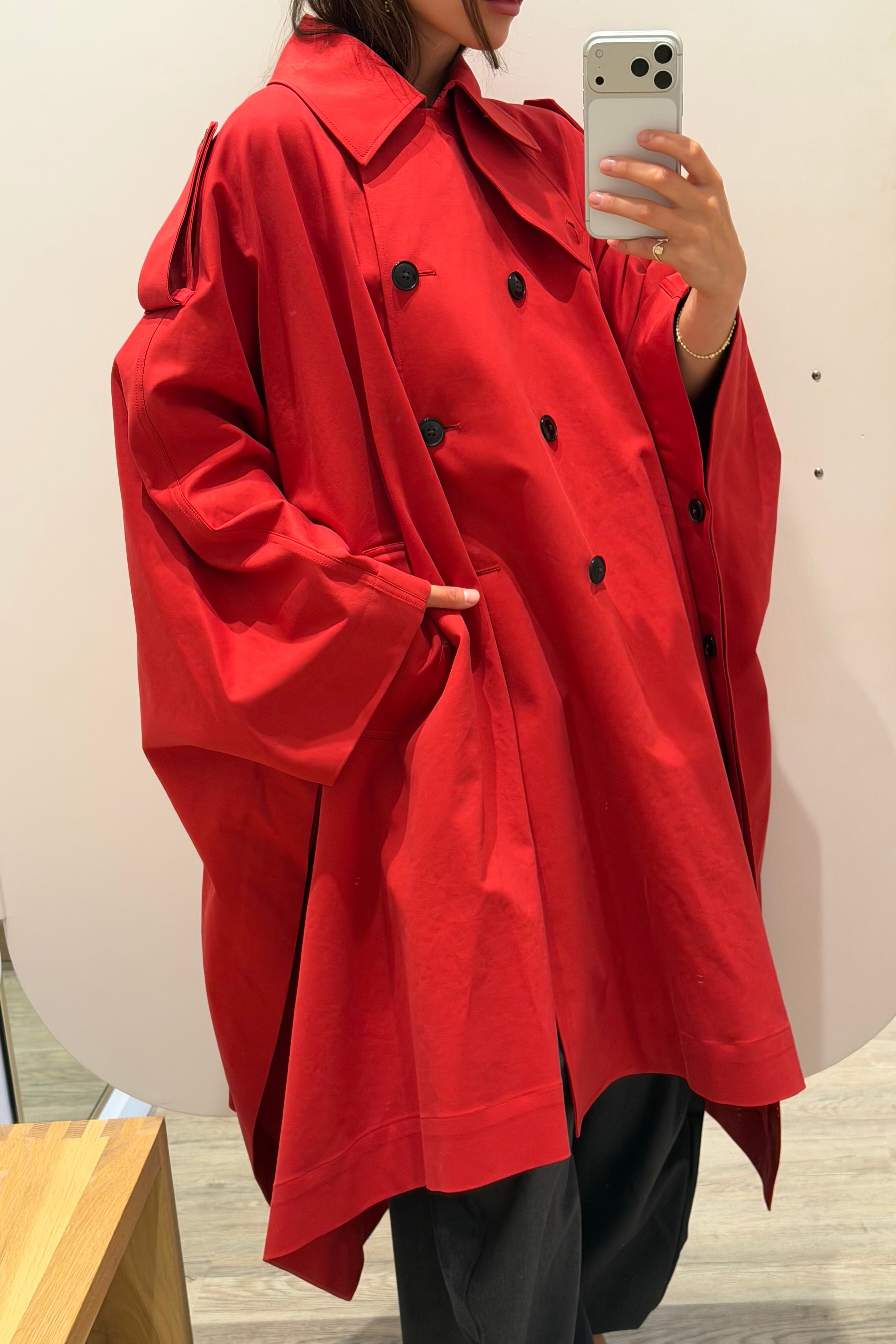 CAPE TRENCH COAT