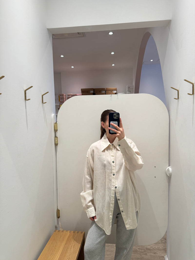 AMY LINEN SHIRT IN WHITE - SIZE 44