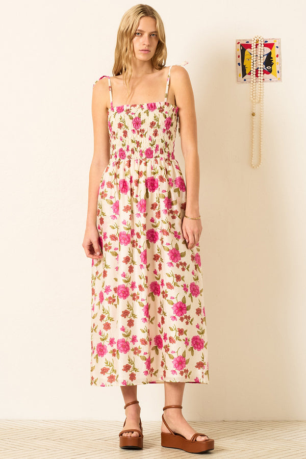 KAIA PINK CAMELLIA DRESS